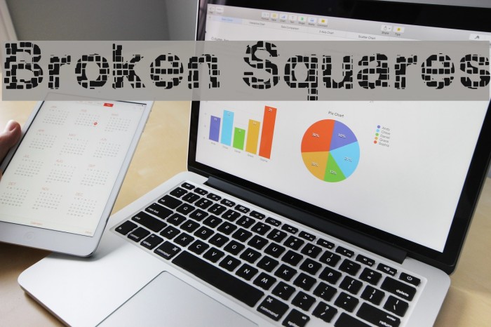 Broken Squares Caratteri examples