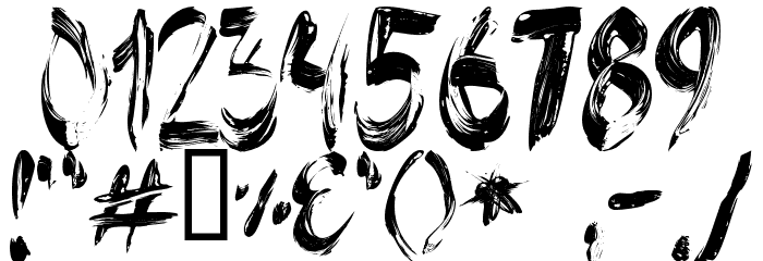 Brushed Font OTHER CHARS