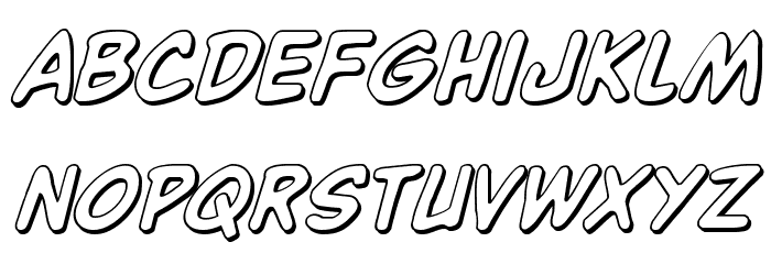 Buddy Champion 3D Italic フォント 小文字