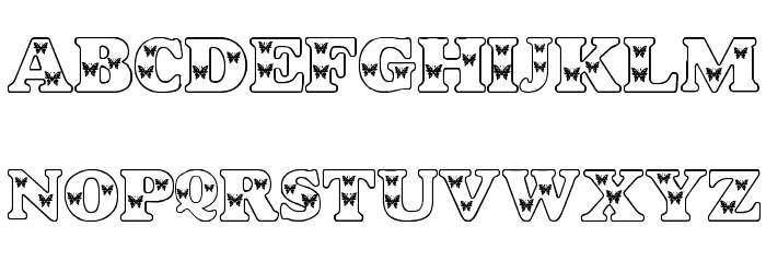 Butterfly Letters Polices MAJUSCULES