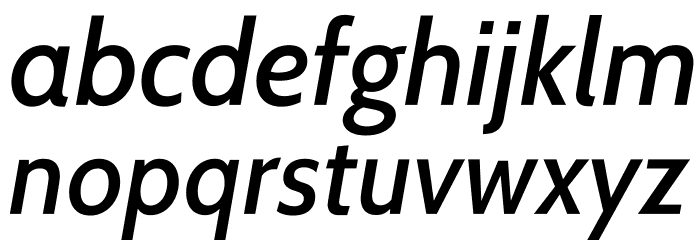 Cabin-MediumItalic Fonte MINÚSCULAS