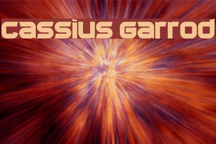 Cassius Garrod Font examples