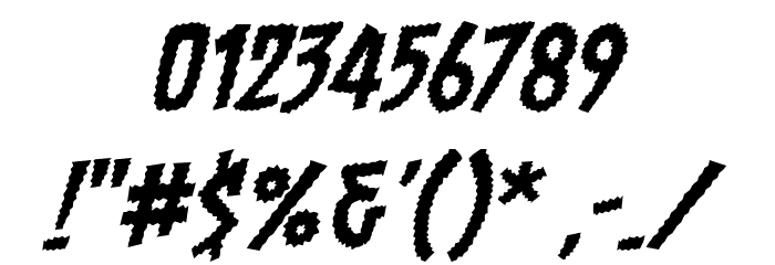 ChainsawzBB-Italic Fuentes OTROS CHARS