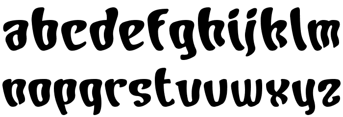 Character Bold Schriftart Kleinbuchstaben