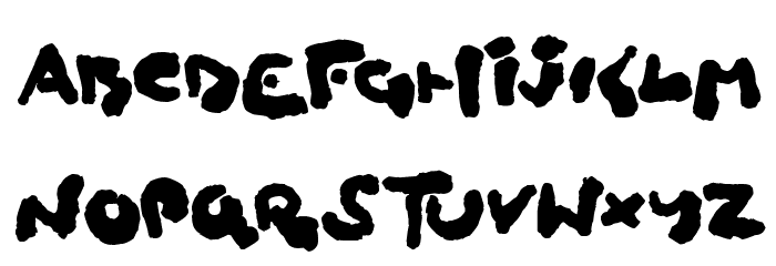 Childlike Blobs Schriftart Groß