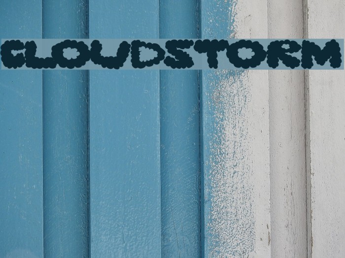 cloudstorm Schriftart examples