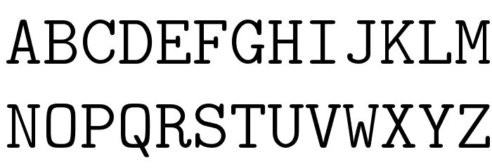 CMU Typewriter Text Light Schriftart Groß