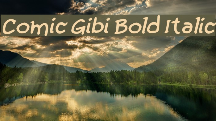 Comic Gibi Bold Italic لخطوط تنزيل examples