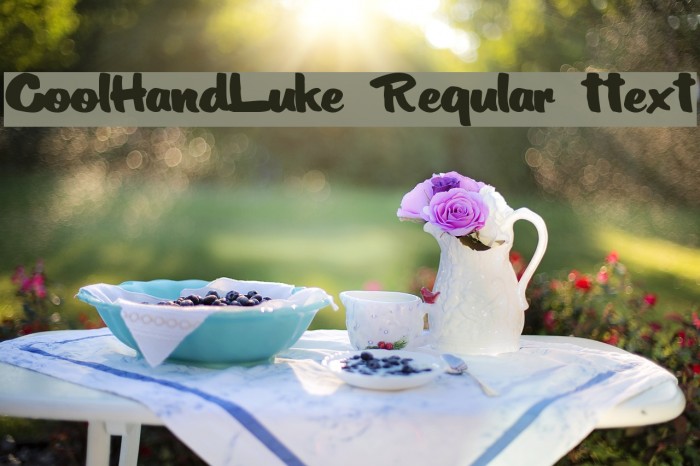 CoolHandLuke Regular ttext फ़ॉन्ट examples