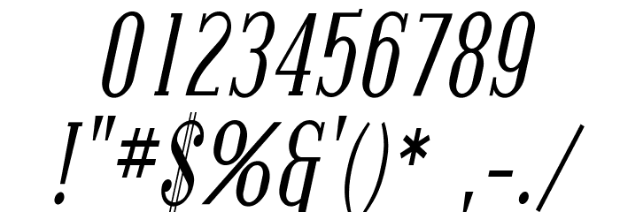 Covington Cond Italic フォント その他の文字