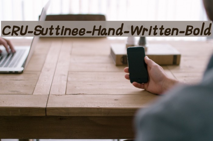 CRU-Suttinee-Hand-Written-Bold Caratteri examples