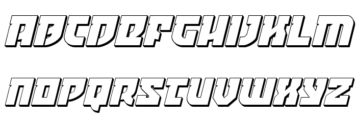 Crazy Ivan 3D Italic Font Litere mici