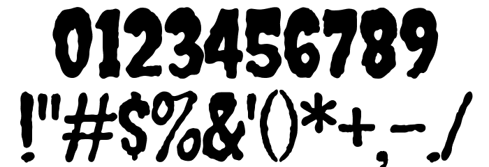 Creepster フォント その他の文字
