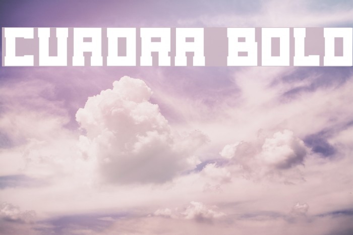 Cuadra Bold Шрифта examples