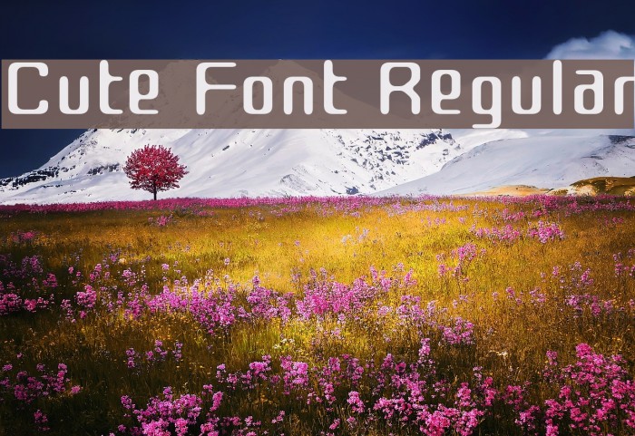 Cute Font Regular 字体 examples