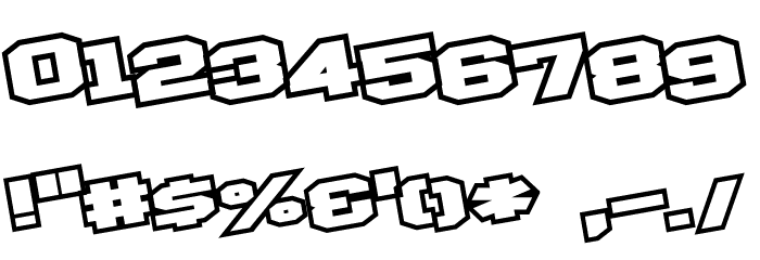 D3 Egoistism outline leaning Schriftart Anderer Schreiben
