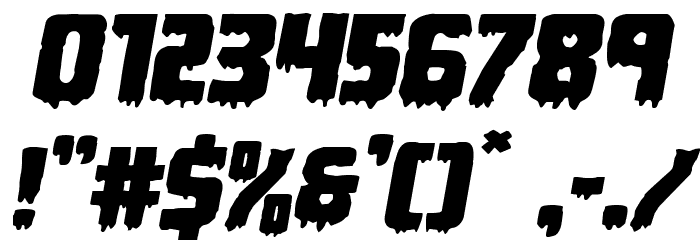 Deathblood Expanded Italic 字体 其它煤焦