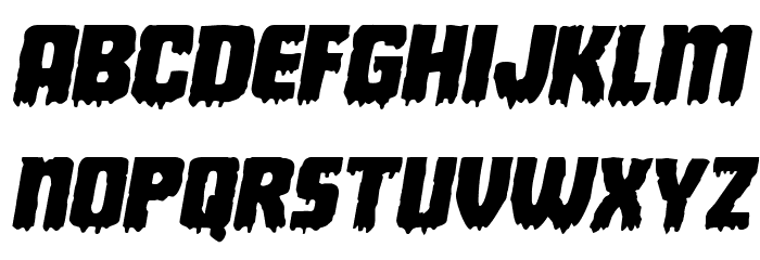 Deathblood Expanded Italic 字体 小写