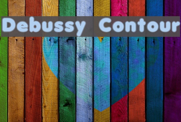 Debussy Contour Schriftart examples