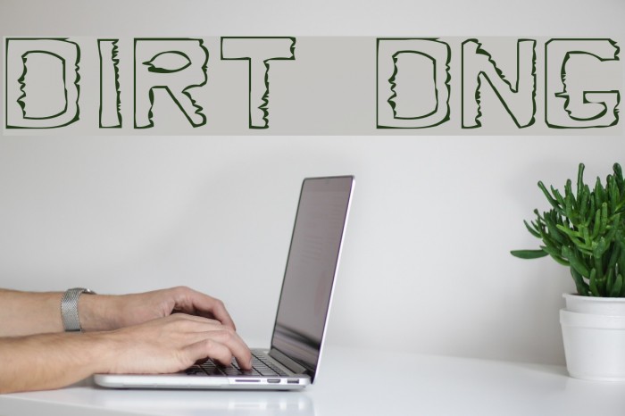 Dirty Dung Шрифта examples