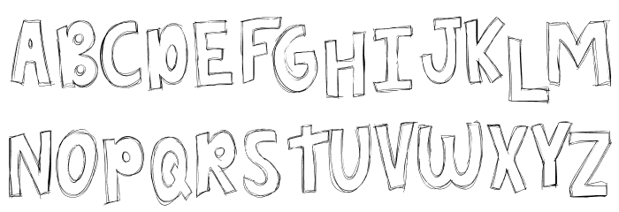 Doodle Sketch Demo 字体 大写
