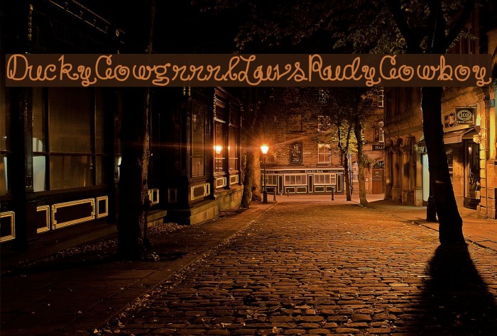 DuckyCowgrrrlLuvsRudyCowboy Font examples