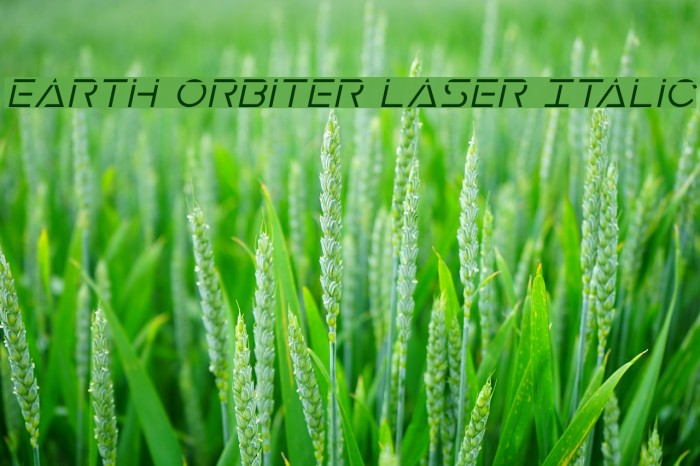 Earth Orbiter Laser Italic Schriftart examples