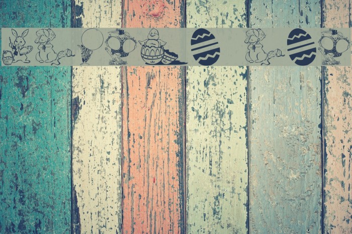 Easter art Font examples