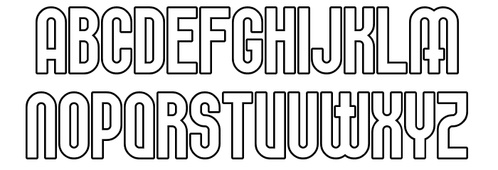 Elbaris Outline Font UPPERCASE