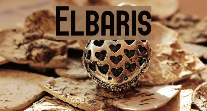 Elbaris 字体 examples