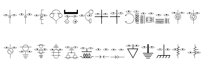 ElectronicFaces Caratteri MAIUSCOLE