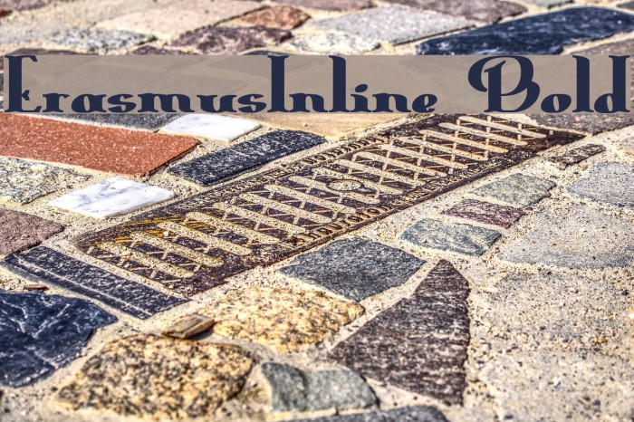 ErasmusInline Bold Font examples