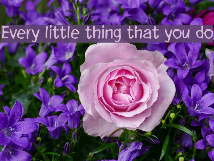Every little thing that you do لخطوط تنزيل examples