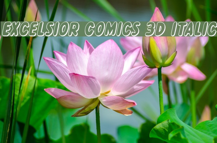 Excelsior Comics 3D Italic Schriftart examples