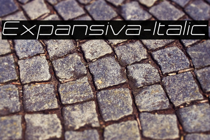 Expansiva-Italic फ़ॉन्ट examples