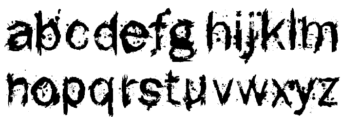 F-Rotten Font Fonte MINÚSCULAS