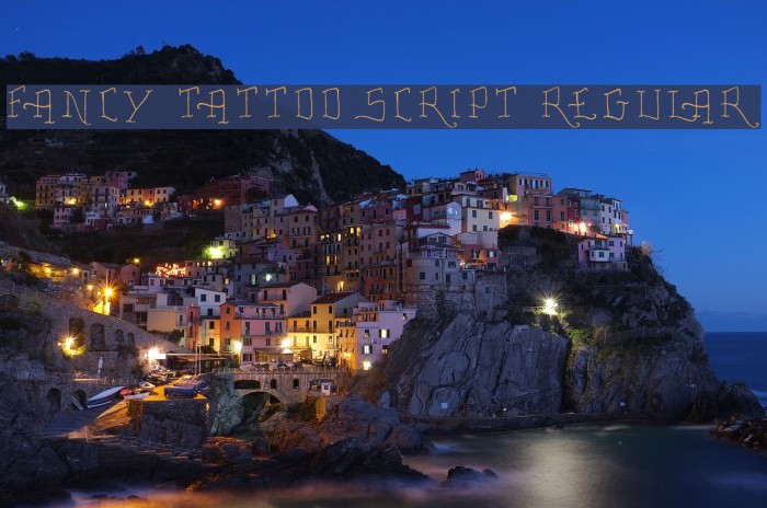 Fancy Tattoo Script Regular Schriftart examples