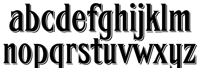 FHA Condensed French Shaded NC フォント 小文字