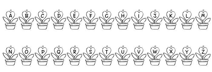 FL Love Plant 字体 大写