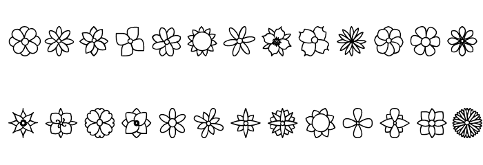 Flowers St 字体 大写
