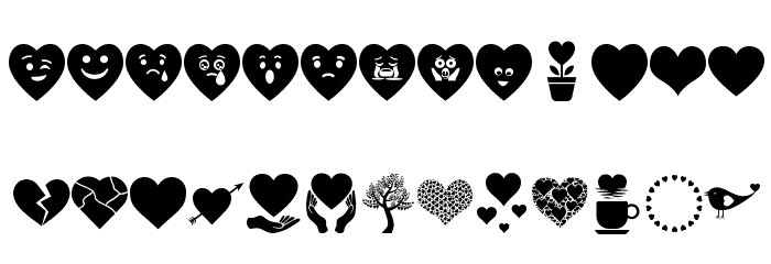 Font Hearts Love el harrak © el-harrak.blogspot.com Polices MINUSCULES