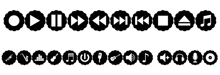 font bottons music pro Caratteri ALTRI CARATTERI
