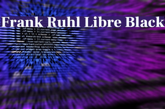 Frank Ruhl Libre Black 字体 examples