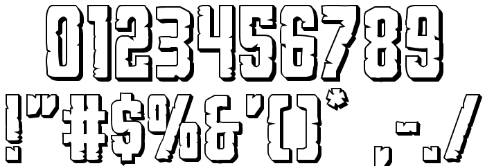 G.I. Incognito 3D Regular Schriftart Anderer Schreiben