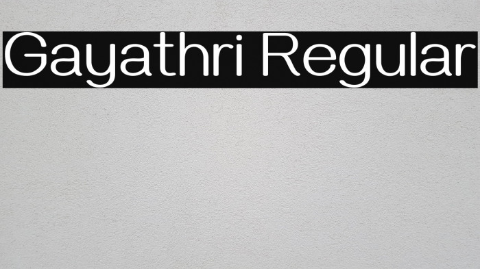 Gayathri Regular 字体 examples