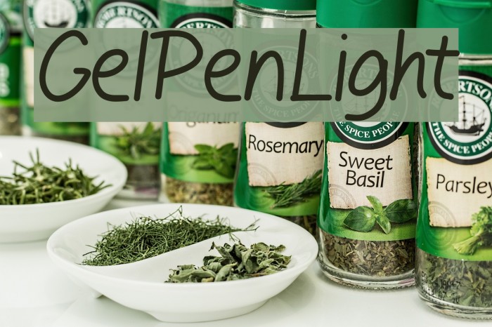 GelPenLight फ़ॉन्ट examples