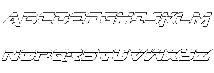 Gemina Laser 3D Italic Polices MAJUSCULES