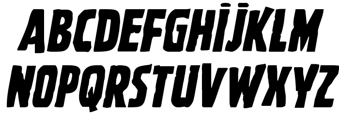 Ghoulish Intent Shift Italic फ़ॉन्ट अपरकेस