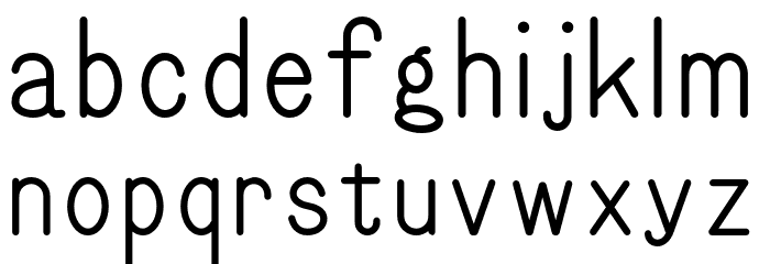 Gorton Digital Light フォント 小文字