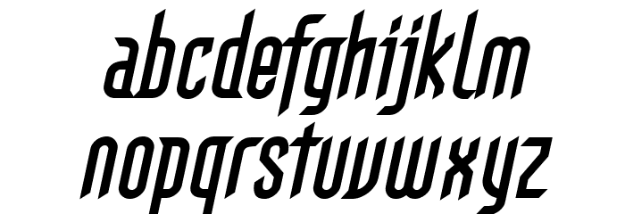 Gothikka Bold Italic Caratteri MINUSCOLO